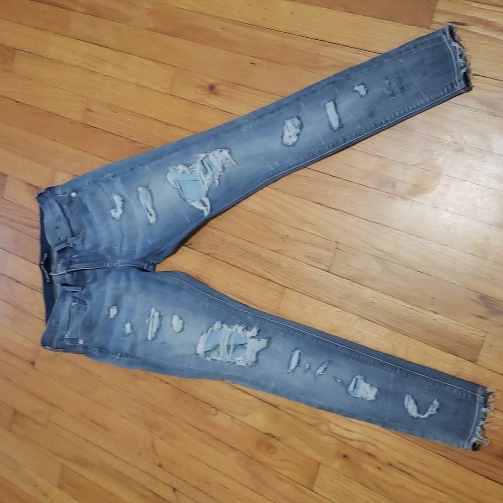Express jeans faux distress